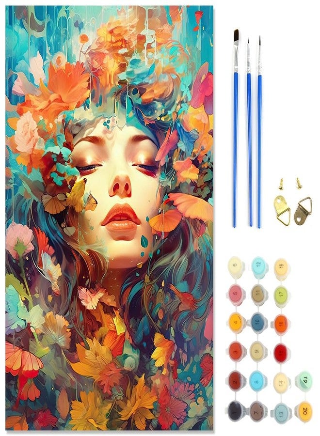 TREXEE مجموعة الرسم بالأرقام من TREXEE للكبار والصغار (16×20 بوصة) - لوحة زيتية رومانسية على قماش - مجموعة الرسم بالأكريليك للكبار والصغار - لوحة زيتية للمبتدئين - ديكور حائط - ديكور منزلي عصري (بدون إطار) - Image 1